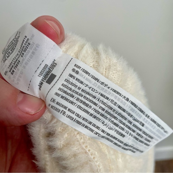 Abercrombie and Fitch Quarter Zip Funnel Neck Eyelash Fuzzy Sweater Cream Size S - Picture 8 of 8